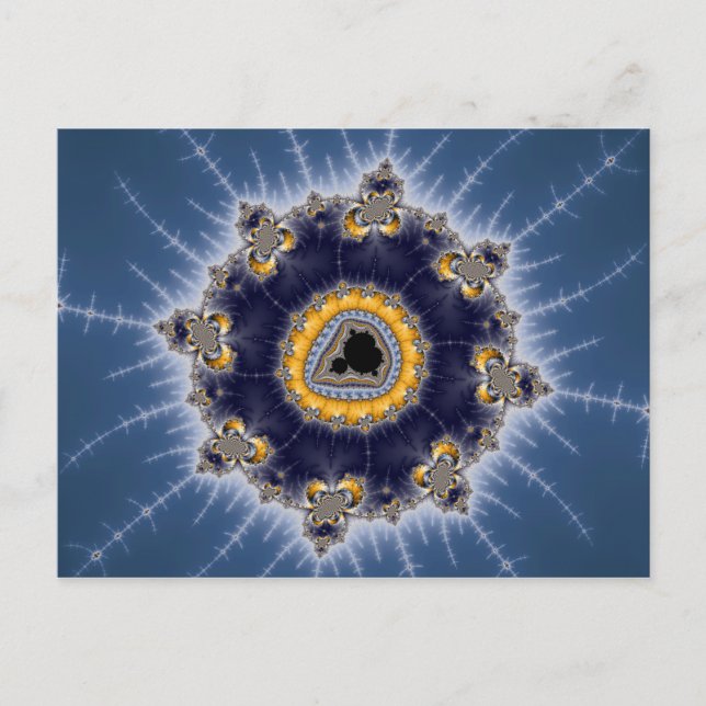 Golden Mandelbrot - Fractal Postcard Vykort (Framsida)