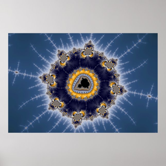 Golden Mandelbrot - Fractal Poster (Framsidan)