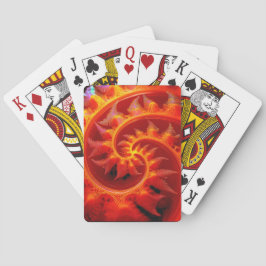 Golden Mandelbrot Set With Fern Accents Casinokort