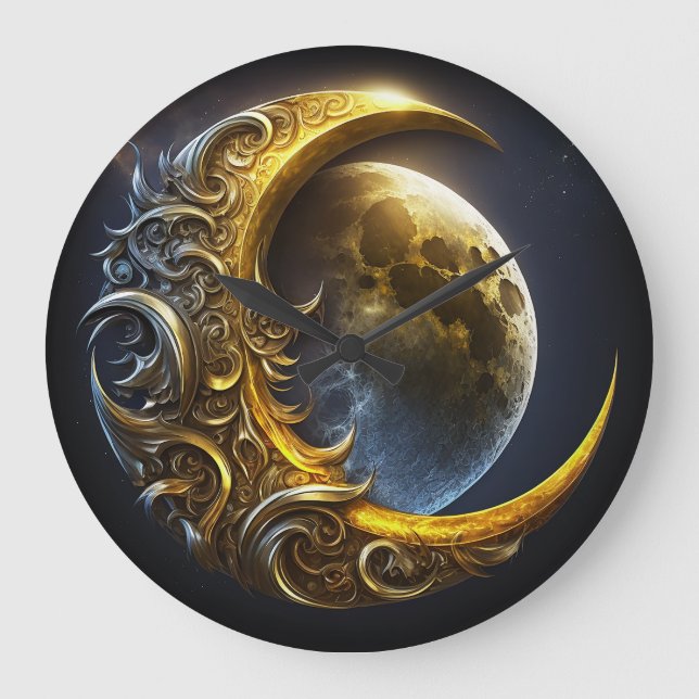 Golden Måne Astrology Teacher Coach Andlig Stor Klocka (Framsida)