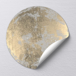 Golden Måne Runt Klistermärke