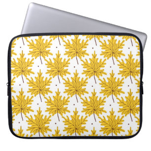 Golden Maple Löv Autumn Mönster Laptop Fodral