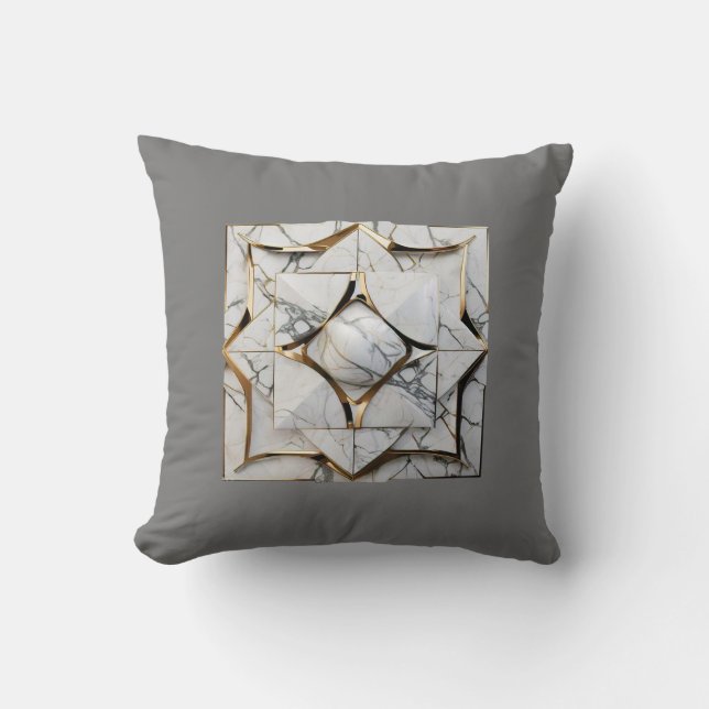 ’Golden Marble Elegance Dekorativ kudde’ Kudde (Framsida)