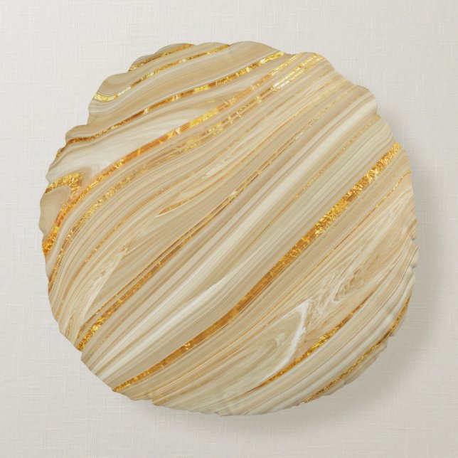 Golden marble: lyx struktur bakgrund. rund kudde (Framsidan)