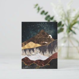 Golden Marble Mountain under Starry Himmel Vykort