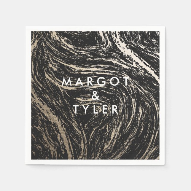 Golden Marble/Napkin Pappersservett (Framsidan)