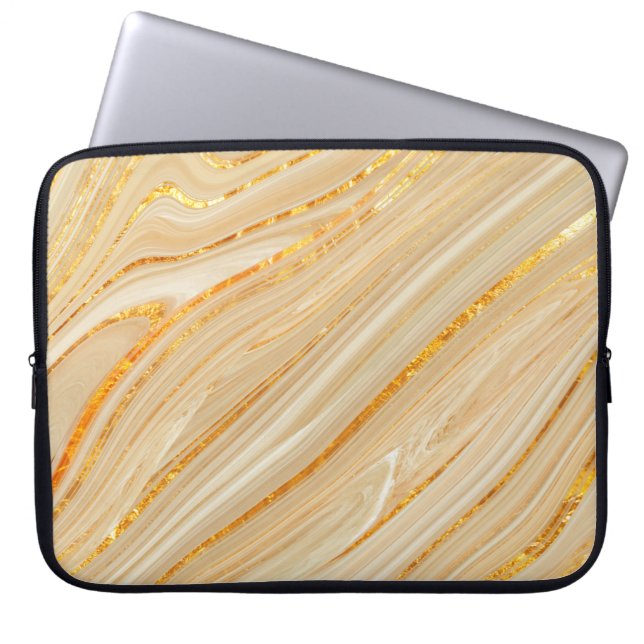 Golden marble struktur laptop fodral (Framsidan)
