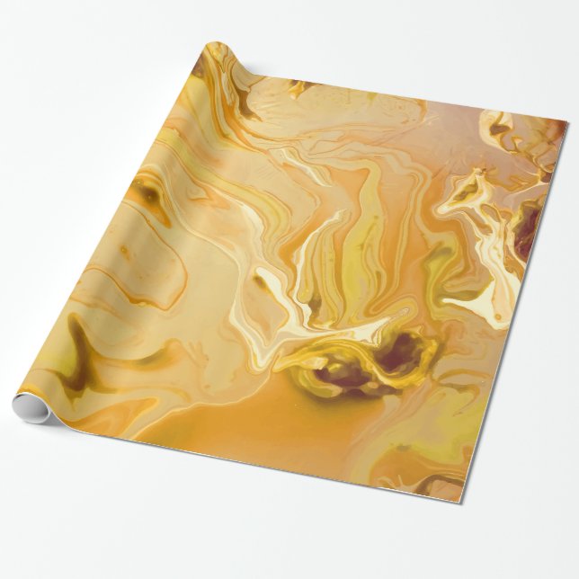 Golden Marble Struktur Presentpapper (Utrullad)