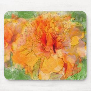 Golden Marigold Flower Watercolor Musmatta