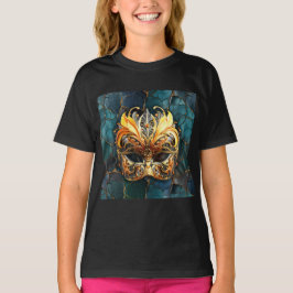 Golden Mask Orange Feathers T Shirt