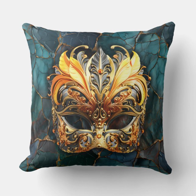 Golden Mask på bakgrunden till skalvens Kudde (Framsida)