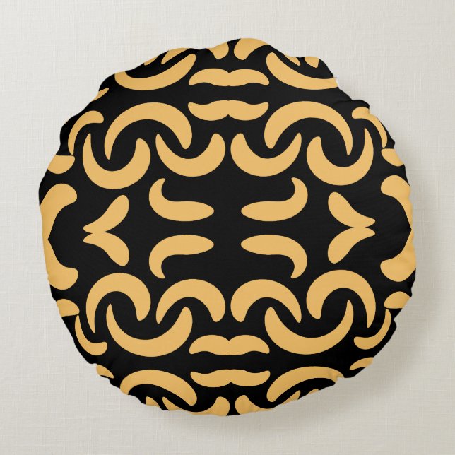 Golden Mask Rund Kudde (Baksidan)