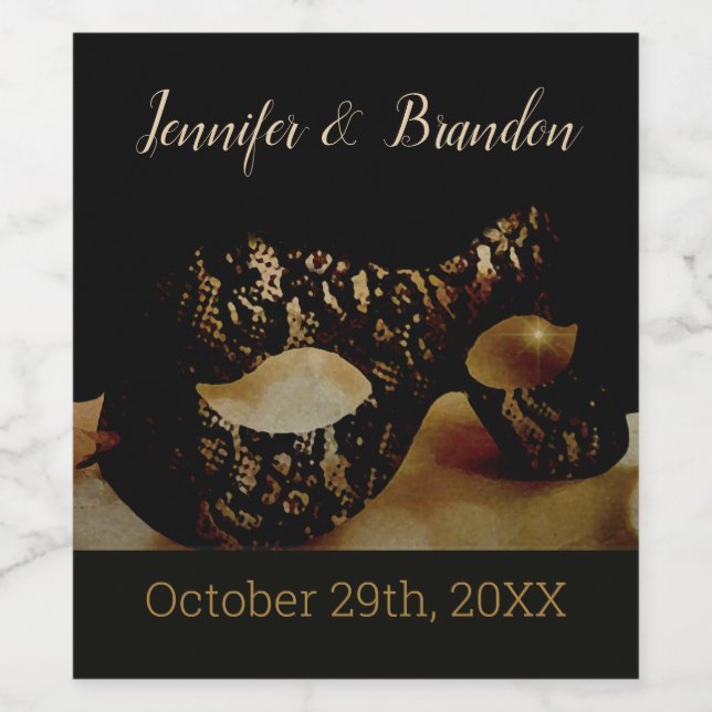 Golden Mask Vinflaska Etikett (Singel etikett)