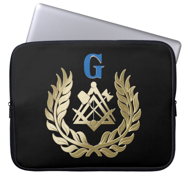 Golden masonry symbol laptop fodral (Framsidan)
