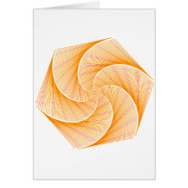 Golden Math Flower Card Hälsningskort