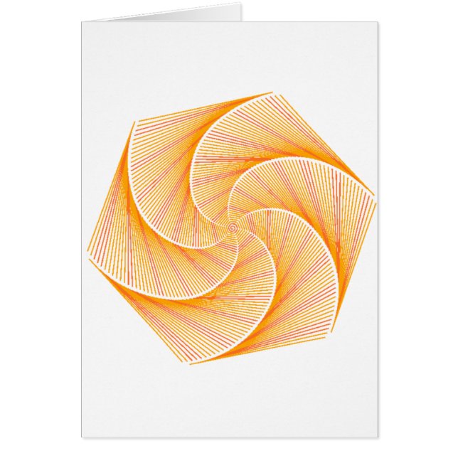 Golden Math Flower Card Hälsningskort (Framsidan)