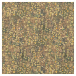 Golden Meadow, abstrakt blommigt, oliv grönt gult Tyg