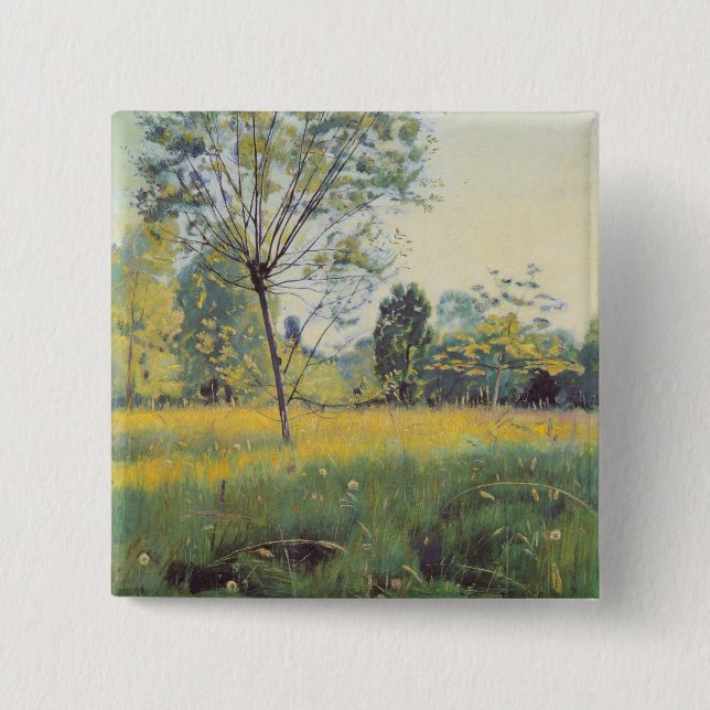Golden Meadow (av Ferdinand Hodler) Knapp (Framsida)