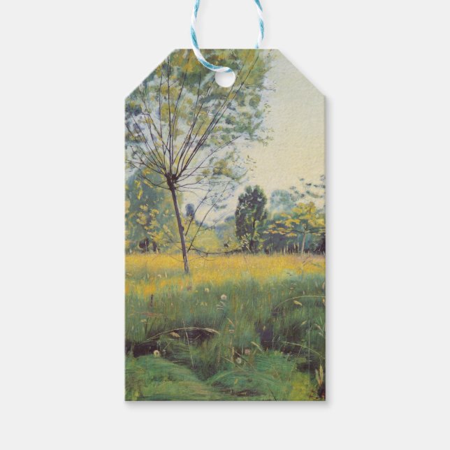 Golden Meadow (av Ferdinand Hodler) Presentetikett (Framsidan)