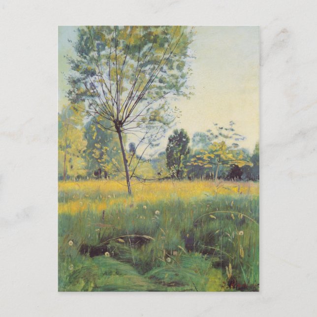 Golden Meadow (av Ferdinand Hodler) Vykort (Framsida)