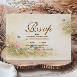 Golden Meadow Wildflower Quinceañera OSA Kort