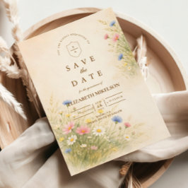 Golden Meadow Wildflower Quinceañera Spara Datumet