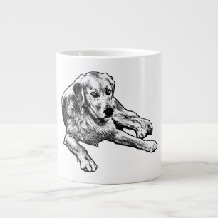 Golden med Mysigt Tecknad Grain Jumbo Mugg
