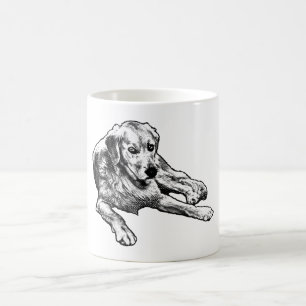 Golden med Mysigt Tecknad Grain Kaffemugg