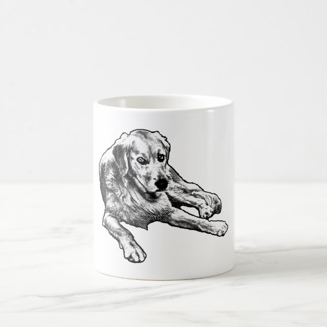 Golden med Mysigt Tecknad Grain Kaffemugg (Center)