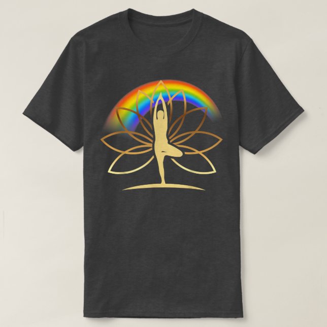 Golden Meditation Yoga T Shirt (Design framsida)