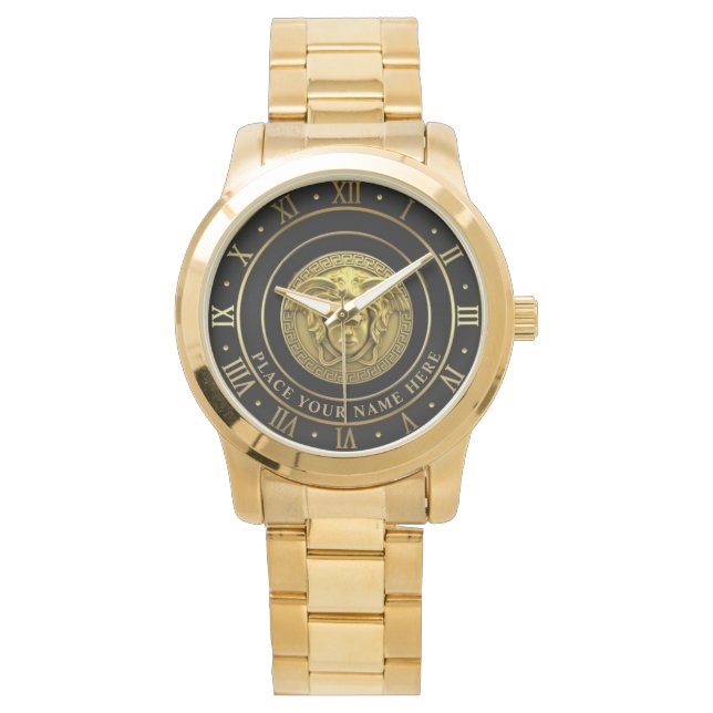 Golden Medusa PERSONLIG Gift Armbandsur (Framsida)