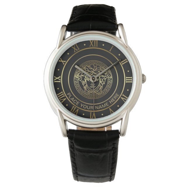 Golden Medusa PERSONLIG Gift Armbandsur (Framsida)