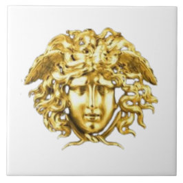 Golden Medusa Wall Tile Kakelplatta