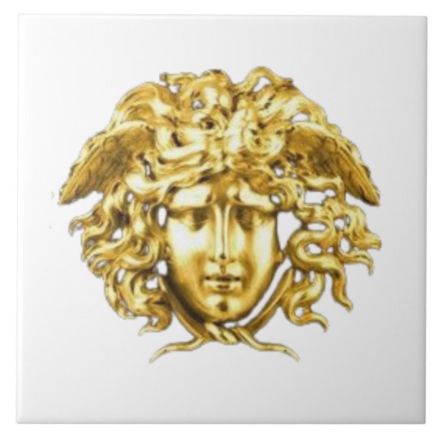 Golden Medusa Wall Tile Kakelplatta (Framsidan)