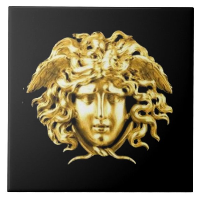 Golden Medusa Wall Tile Kakelplatta (Framsidan)