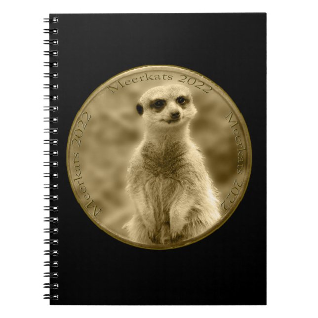 Golden Meerkat 2022 Coin, bärbar dator Anteckningsbok (Framsidan)