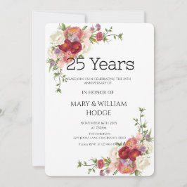 "Golden Memories: Firande av 25 år av Kärlek" Inbjudningar