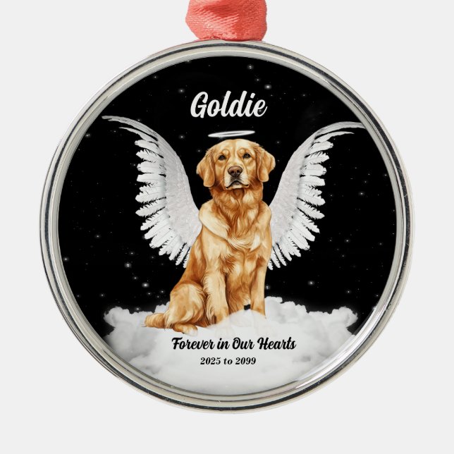 Golden Memories Gaurdian Angel Hund Julgransprydnad Metall (Framsidan)