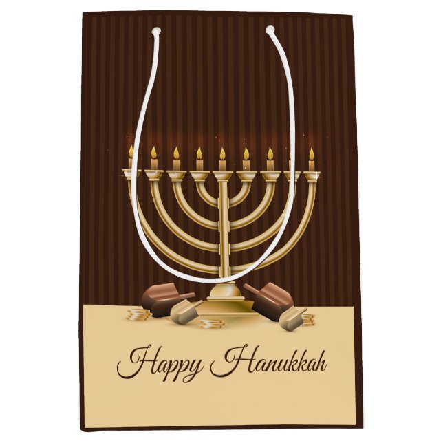 Golden Menorah Hanukkah (Framsidan)