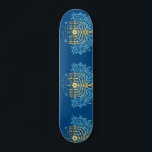 Golden menorah Hanukkah hälsning-festival för ljus Mini Skateboard Bräda 18,5 Cm<br><div class="desc">Golden menorah Hanukkah hälsning-festivalen i ljus dekoration</div>