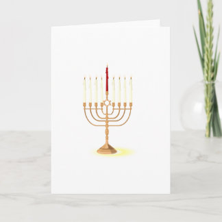 Golden Menorah Helgkort