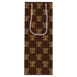 Golden Menorah Lodrät Brown Rand