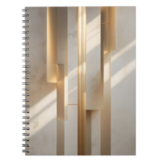 Golden Meridian – Minimalist Gold Architectural Lu Anteckningsbok