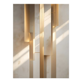 Golden Meridian – Vertical Gold Architectural  Fototryck