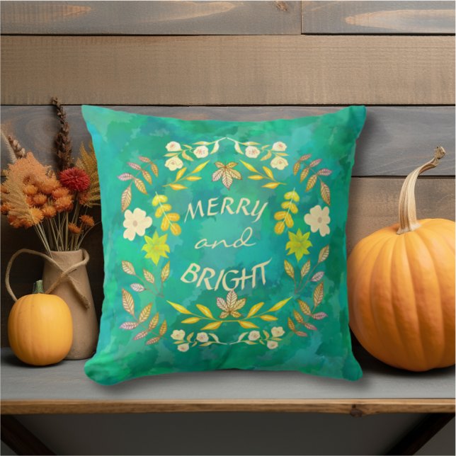 GOLDEN MERRY OCH BRIGHT personlig Kudde (Skapare uppladdad)