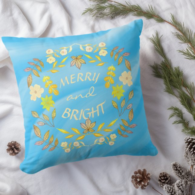 GOLDEN MERRY OCH BRIGHT personlig Kudde (Skapare uppladdad)