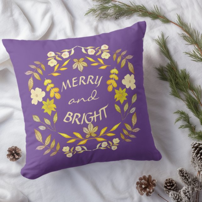 GOLDEN MERRY OCH BRIGHT personlig Kudde (Skapare uppladdad)