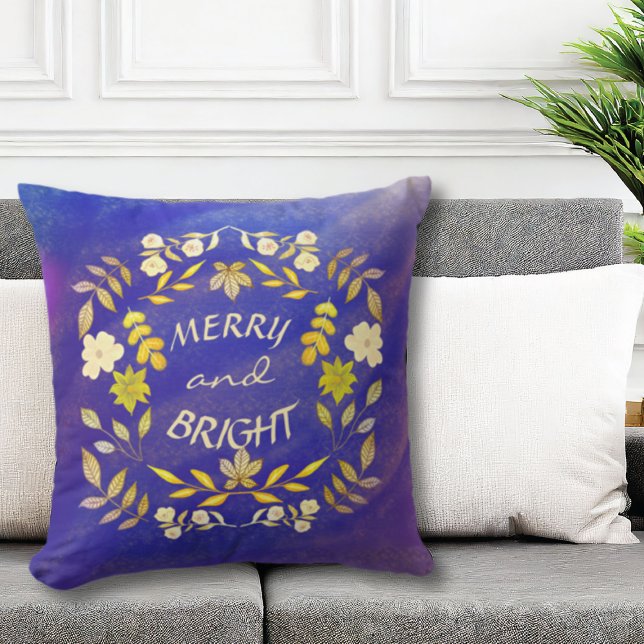 GOLDEN MERRY OCH BRIGHT personlig Kudde (Skapare uppladdad)