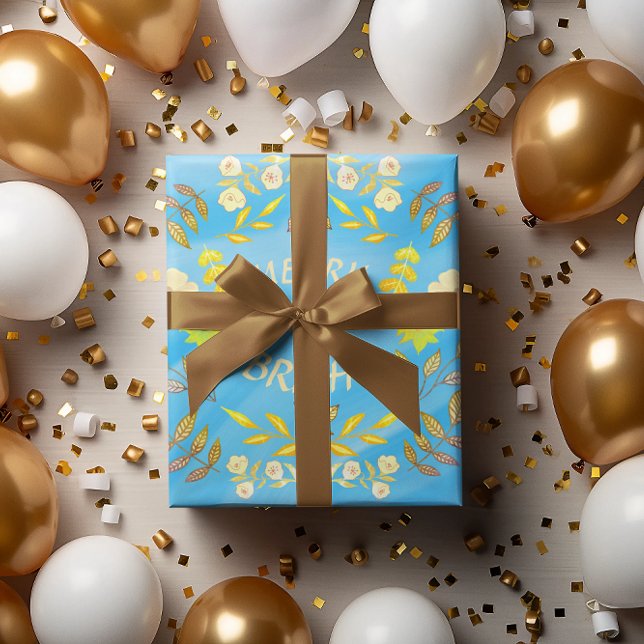 GOLDEN MERRY OCH BRIGHT personlig Presentpapper (Skapare uppladdad)