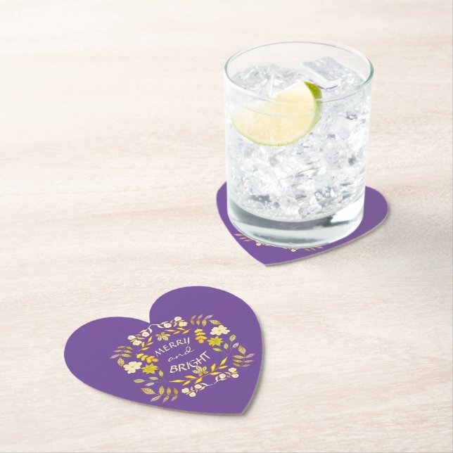 GOLDEN MERRY OCH BRIGHT personlig Underlägg Papper (Insitu)